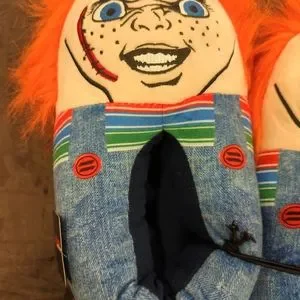 CHUCKY Plush Slippers. Men\'s 9-12. Amazon.com | Chucky 60101 Sandals, Slippers, Child Play  main image 3